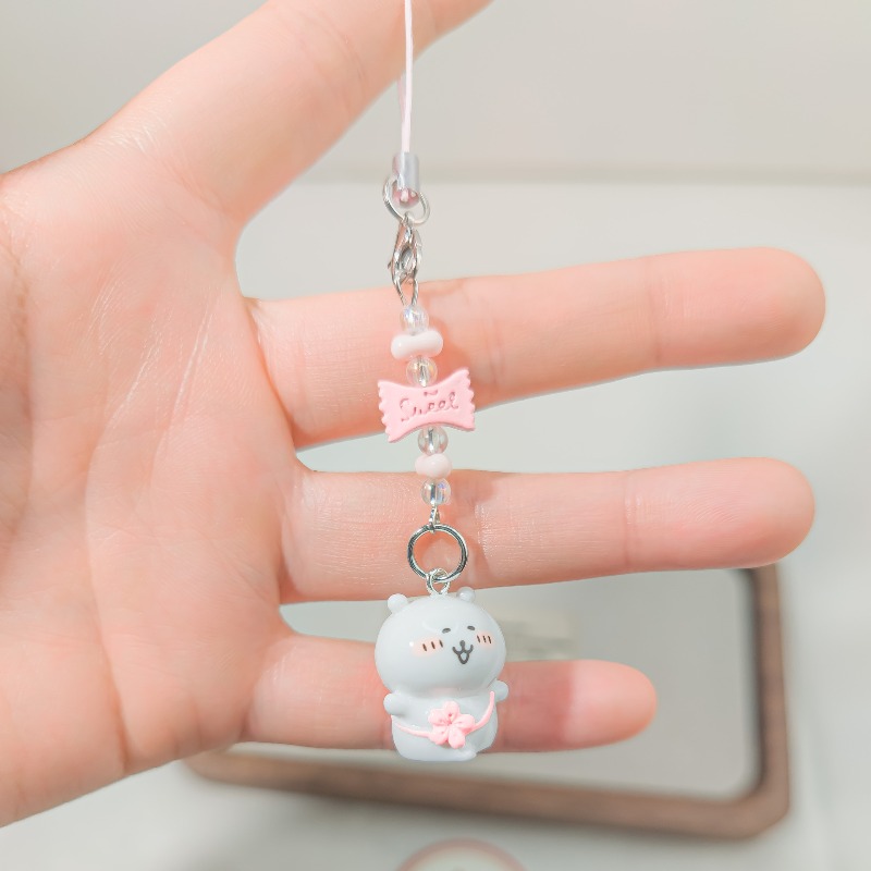 Cute Beaded Phone Strap Pink G - Supply Florist ulasan dan harga