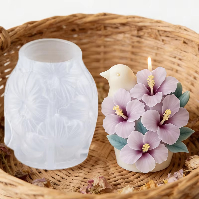 3D Flower Candle Silicone Mold - Florist Supply Vases ulasan dan harga